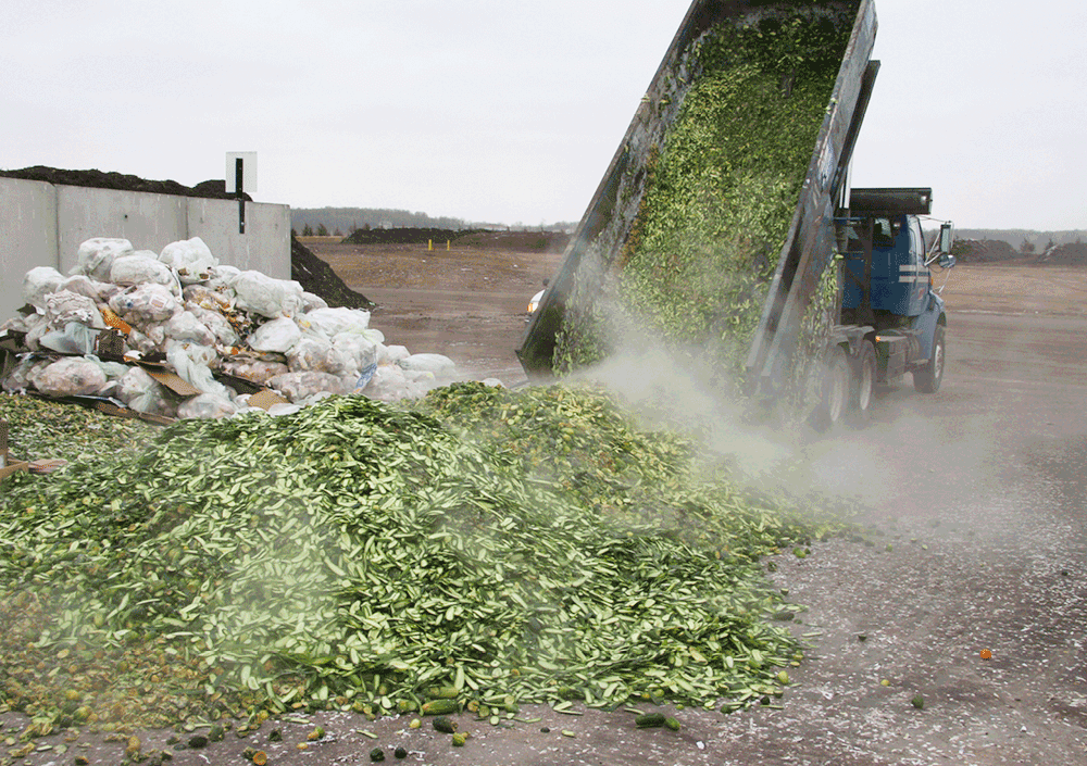 Dump Truck Organics Recycling Facility
